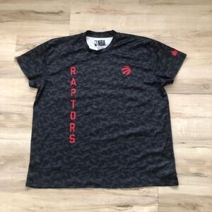 NBA Raptors Camouflage Black and Red Tee